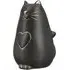 Moline Ceramics Cat Kitty With Heart Sculpture - Black