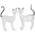 Moline Ceramics Cat Milly Sculpture - White, Silver