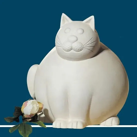 Moline Ceramics Cat Molli Sculpture - Cream
