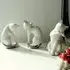 Moline Ceramics Cat Twisto Sculpture - White, Silver