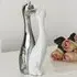 Moline Ceramics Couple Cat Kiss Sculpture - Silver