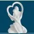 Moline Ceramics Couple Heart Sculpture - White