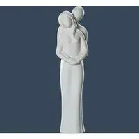 Moline Ceramics Couple Hold You Sculpture - White