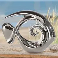 Moline Ceramics Fish Atlantic Sculpture - Silver