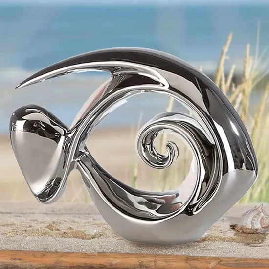 Moline Ceramics Fish Atlantic Sculpture - Silver