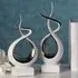 Moline Ceramics Infinity Sculpture - White, Silver
