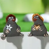 Moline Ceramics Mole Buddy Sculpture - Anthracite