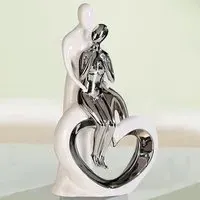 Moline Ceramics Romance Sculpture - Silver