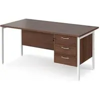 Moline Computer Desk with 3 Drawers - Walnut