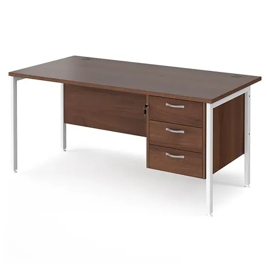Moline Computer Desk with 3 Drawers - Walnut