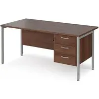 Moline Computer Desk with 3 Drawers - Walnut