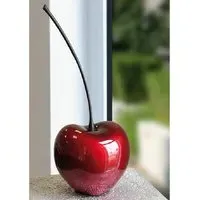 Moline Medium Cherry Sculpture - Red, Ceramic
