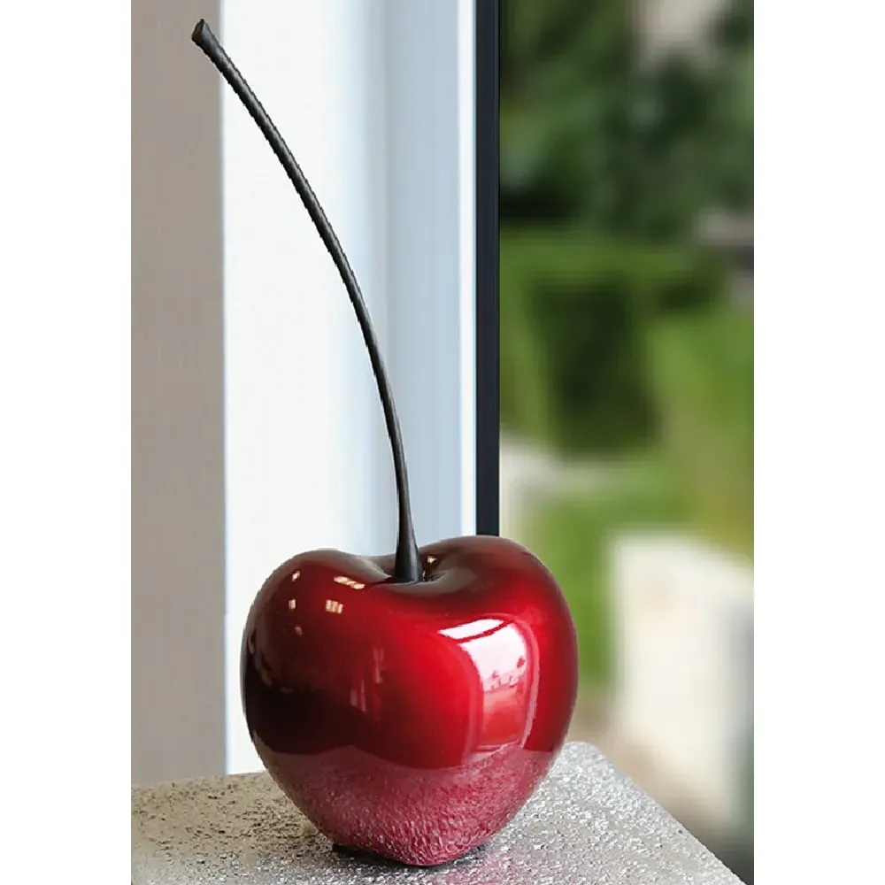 Moline Medium Cherry Sculpture - Red, Ceramic image