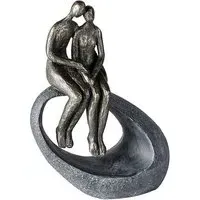 Moment Poly Design Sculpture - Antique Bronze, Grey
