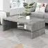 Momo Coffee Table with Glass Undershelf - Concrete Effect