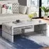 Momo Coffee Table with Glass Undershelf - Diva Marble Effect, High Gloss