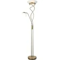Monaco Mother and Child Floor Lamp with Dimmer - Antique Brass