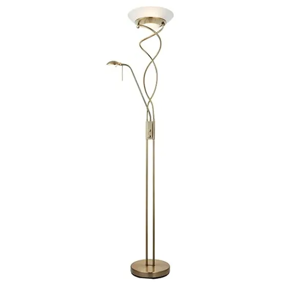 Monaco Mother and Child Floor Lamp with Dimmer - Antique Brass image