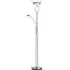 Monaco Mother and Child Floor Lamp with Dimmer - Satin Chrome