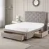 Monet King Size Bed Frame with Storage - Grey Marl, Fabric