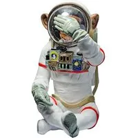Monkey Astronaut See No Evil Resin Figurine alternate view