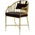Monora Armchair with Gold Frame - Black, Cotton Velvet