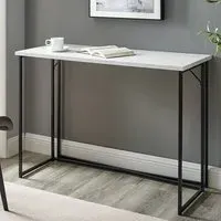 Monroe Laptop Desk with Y-Legs - White Marble Effect