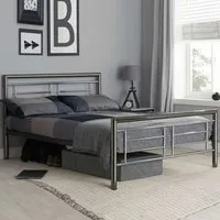 Montane Double Bed Frame - Chrome, Metal