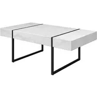 Montauk Coffee Table - White Marble Effect, MDF