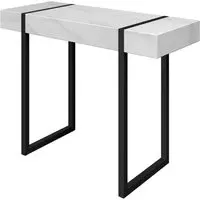 Montauk Console Table - White Marble Effect, MDF