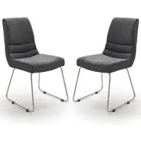 Montera Dining Chairs - Anthracite, Fabric