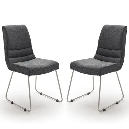 Montera Dining Chairs - Anthracite, Fabric
