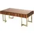 Montuno Mirrored Coffee Table - Gold, Glass