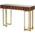 Montuno Mirrored Console Table - Gold, Glass