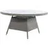 Monx Large Round Garden Dining Table - Mid Grey, Glass