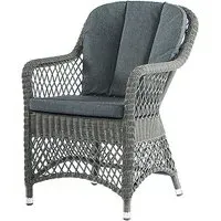 Monx Rattan Garden Armchair - Charcoal Grey