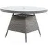 Monx Round Garden Dining Table - Mid Grey, Glass