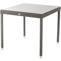 Monx Square Garden Dining Table - Mid Grey, Glass
