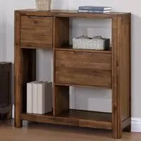 Monza Bookcase with 2 Drawers - Walnut