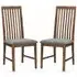 Monza Dining Chairs with Fabric Seat - Walnut