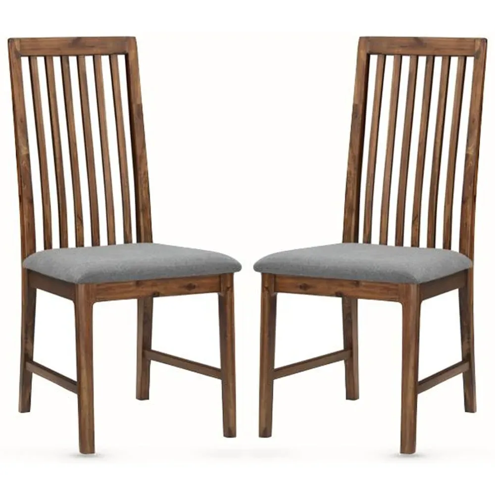 Monza Dining Chairs with Fabric Seat - Walnut image