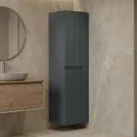 Moonlight Tall Wall Mounted Bathroom Storage Cabinet - Anthracite, MDF alternate view