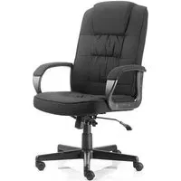 Moore Executive Office Chair with Arms - Black, Fabric
