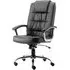 Moore Leather Executive Office Chair with Arms - Black
