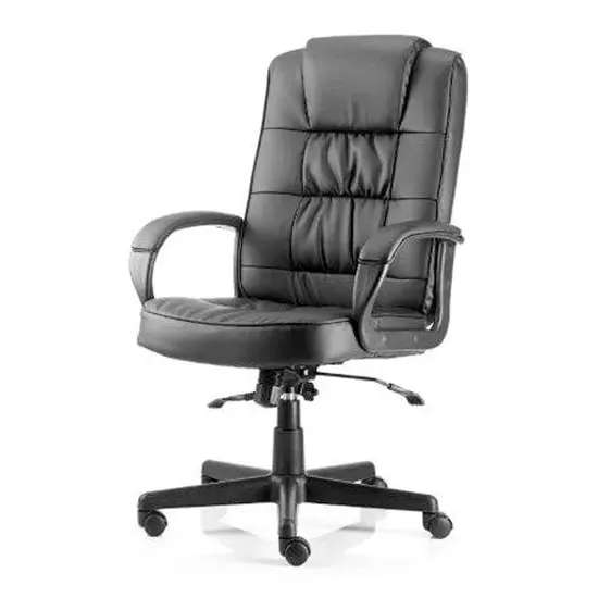 Moore Leather Executive Office Chair with Arms - Black image