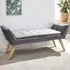 Mopeth Hallway Seating Bench - Dark Grey, Fabric