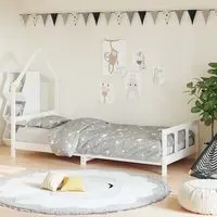 Moraira Single Bed Frame - White, Pine Wood