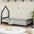 Moraira Single Bed Frame with Canopy - Black, Pine