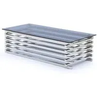 Morita Rectangular Coffee Table - Tinted Glass, Steel