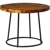 Morkan 60cm Coffee Table - Black, Pine Wood